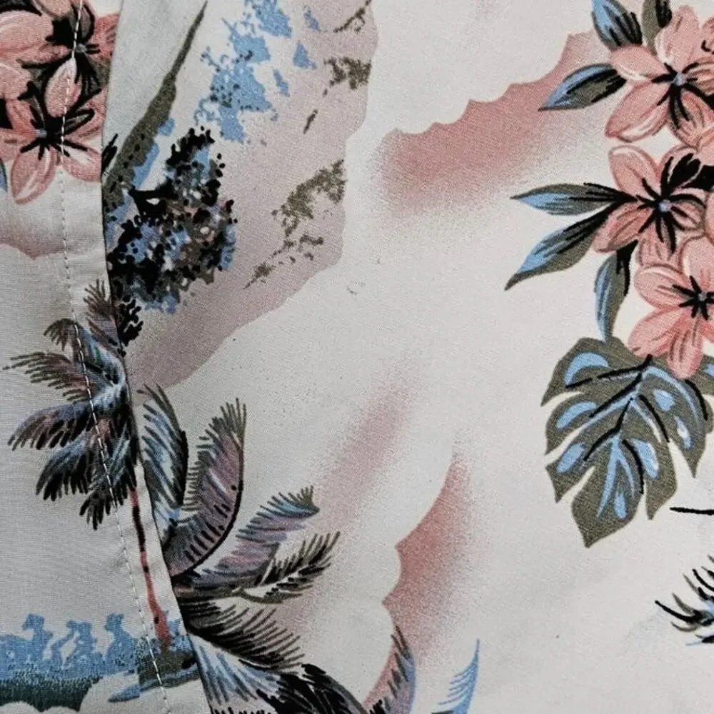 Milano Bay Mens Small Hawaiian Button UP Shirt Tropical Vacation Resort Beach - Picture 12 of 14